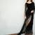 Black Color Sequins Embroidery Work Georgette Saree