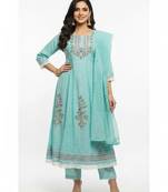 Blue embroidered kurta sets