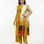 Yellow cotton printed kurta sets