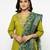 Yellow blended embroidered kurta sets