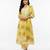 Yellow cotton embroidered kurta sets