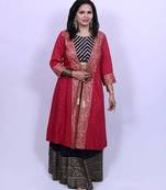 Blue viscose rayon solid kurta sets