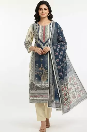 Off white printed kurta sets