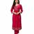 Pink cotton embroidered kurta sets