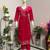 Pink cotton embroidered kurta sets