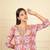 Pink cotton printed kurta sets