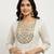White dupion silk embroidered kurta sets