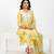 Yellow cotton embroidered kurta sets