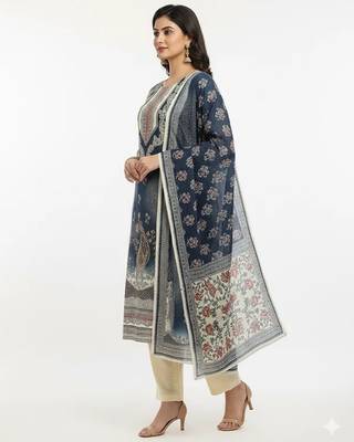 Off white printed kurta sets 1