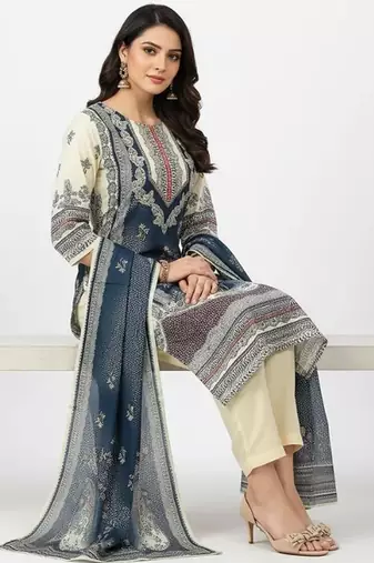 Off white printed kurta sets