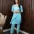 Sky blue blended cotton printed daily wear co ord set