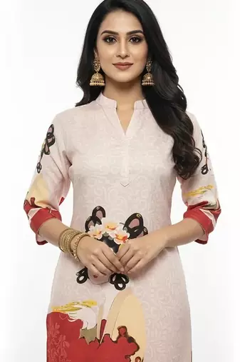 Pink cotton printed trending co ord set