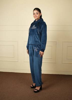 Teal velvet plain velvet shortjacket set 2
