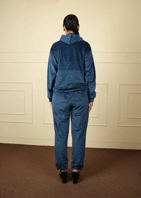 Teal velvet plain velvet shortjacket set 3