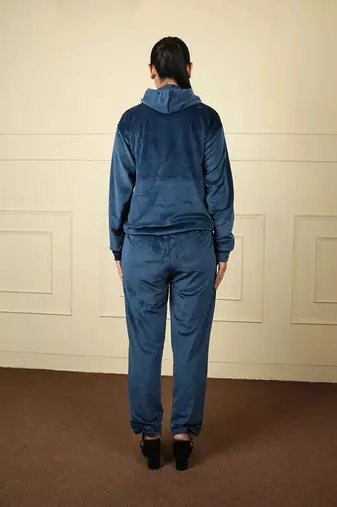 Teal velvet plain velvet shortjacket set