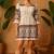Off White Cotton Printed Trending Free size Dress