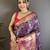 Purple color zari weaving work kanjivaram katan silk saree with blouse
