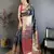 Navy blue color zari weaving work kanjivaram katan silk saree with blouse