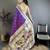 Purple color zari woven paithani silk saree with blouse