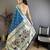 Skyblue color zari woven paithani silk saree with blouse