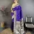 Blue color zari woven paithani silk saree with blouse