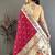 Red color zari woven paithani silk saree with blouse
