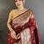 Maroon color zari woven banarasi silk saree with blouse