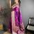 Magenta color zari woven banarasi silk saree with blouse