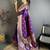 Purple color zari woven banarasi silk saree with blouse