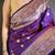 Purple color zari woven banarasi silk saree with blouse