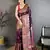 Wine color kashmiri meenakari woven work pashmina silk saree with blouse