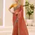 Dual shade silk blend saree with brocade work blouse