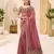 Pink tissue georgette saree with brocade zari work blouse