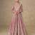 Pink embroidered chinon free size stitched anarkali suit