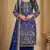 royal blue heavy embroidered patiala set