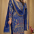 royal blue heavy embroidered patiala set