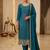 blue embroidered ethnic suit