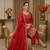 red designer party wear suit