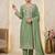 green designer embroidered kurta set