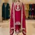 hot pink designer embroidered kurta set