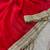 Red Color  Sequins Lace Border Work Satin Silk Saree