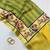 Green Color Printed golden zari border and zari pallu silk saree