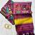 Plum Color Lagadi pallu and decorative tassels Double pichwai print  Silk Saree