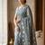 Grey Color Zari Weaving butti Work Cotton Saree
