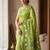 Parrot Green Color Zari Weaving butti Work Cotton Saree