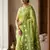 Parrot Green Color Zari Weaving butti Work Cotton Saree