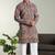 Men's stylish rayon silk sequins position embroidery kurta pant set