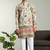 Men's stylish rayon silk sequins position embroidery kurta pant set