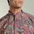 Men's stylish rayon silk sequins position embroidery kurta pant set