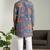 Men's stylish rayon silk sequins position embroidery kurta pant set